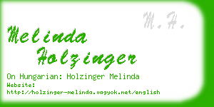 melinda holzinger business card